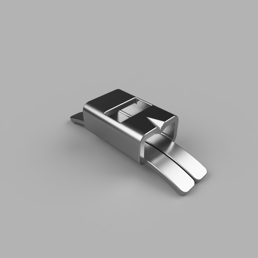 Weldable lingual sheath with indent and window. Fits left or right.